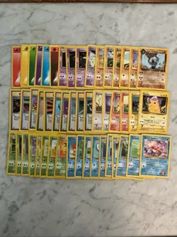 Pokemon Card Lot 1999 WOTC 50 Different Cards All NM, Lots Of Uncommon - Image 1