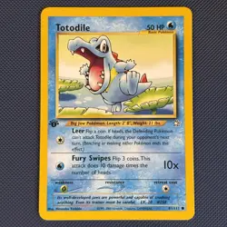 Totodile 81/111 - Neo Genesis - Common 1st Edition Pokemon Card - NM - Image 1
