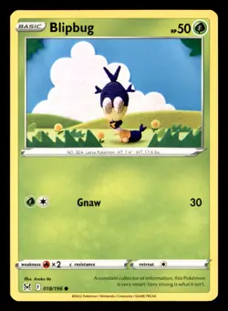 Blipbug 018/196 Common Lost Origin Pokemon Near Mint Asako Ito Crochet - Image 1