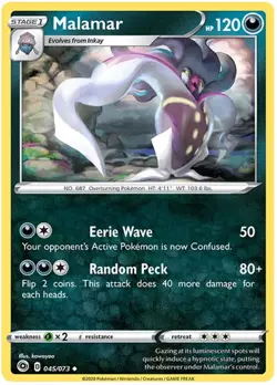 Malamar 045/073 Common Champion's Path Pokemon - Image 1