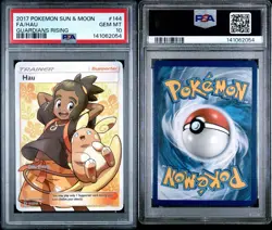 Pokemon Guardians Rising Hau 144/145 Full Art Ultra Rare Holo PSA 10 GEM MINT - Image 3