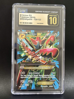 Pokemon M Scizor EX Full Art Rare XY Breakpoint 120/122 Mega CGC 10 PRISTINE - Image 1