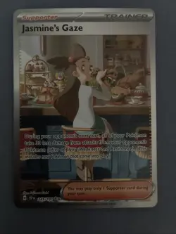 Pokemon TCG Jasmine's Gaze 245/191 Sv08: Surging Sparks Holo Rare SIR - Image 2
