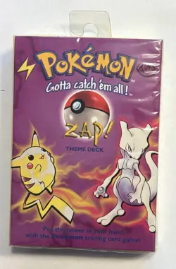 1999 WOTC Pokemon TCG Base Set Zap Theme Deck Vintage Sealed English Pack - Image 1