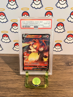 Lance's Charizard V SWSH133 Pokemon Celebrations Black Star Promo PSA 10 GEM MT - Image 1