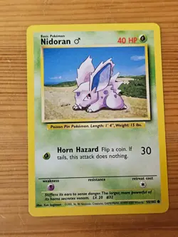 Pokemon TCG Nidoran Base Set 55/102 Regular Unlimited Common LP WOTC. - Image 1