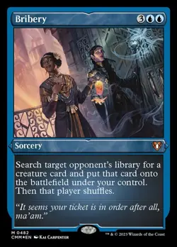 NM-Mint, English MTG Foil Bribery - Foil Etched Commander Masters Magic the Gath - Image 1