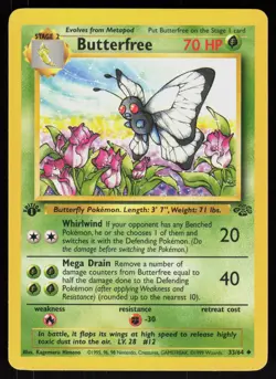 Pokemon Butterfree 33/64 Jungle Uncommon 1st Edition Near Mint - Image 1