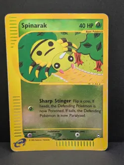 Spinarak 111/147 Aquapolis Reverse Holo Rare Pokemon TCG Nintendo HP - Image 1
