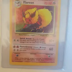 Pokemon TCG Flareon Jungle 3/64 Holo Unlimited Holo Rare - Image 1