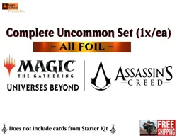 Assassin's Creed: Universe Beyond - Complete Uncommon Set (x1/ea) - ALL FOIL MTG - Image 1