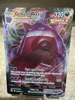 Gengar VMAX 157/264 Holo VMAX Rare Fusion Strike Pokemon LP - Image 1