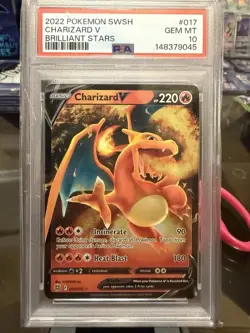 Charizard V 017/172 SWSH09 Brilliant Stars Ultra Rare Holo EN PSA 10 2022 - Image 1