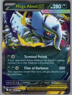 Mega Absol ex 086/132 Double Rare Mega Evolution Pokemon Holo Near Mint - Image 1