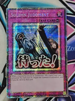 YUGIOH RA05-EN124 Solemn Judgment STAMPED Starlight Rare 1ST EDITION - Image 1