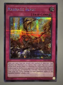 YUGIOH BARRAGE BLAST (TRAP) ASIA ENGLISH EDITION SLF1-AE020 SECRET RARE - Image 1