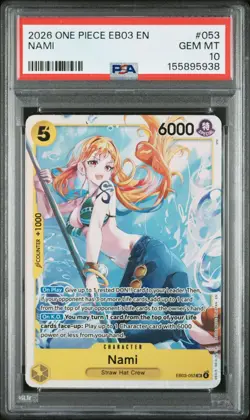 PSA 10 2026 ONE PIECE EB03 EXTRA BOOSTER HEROINES EDITION 053 NAMI - Image 1