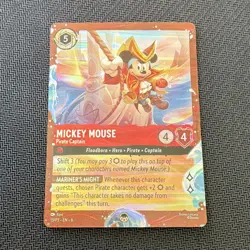 Disney Lorcana Mickey Mouse Pirate Captain Foil Ruby Cruise Promo 13/P3 EN - Image 1