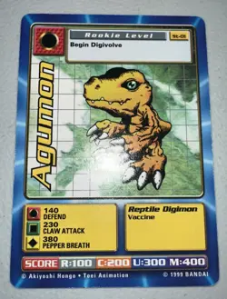 Agumon ST-01 Vintage Series 1 Starter Bandai Digimon Card LP - Image 1