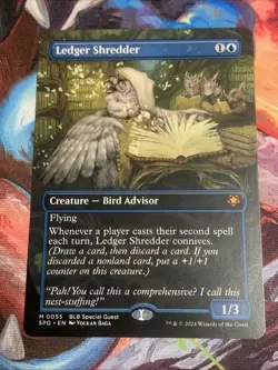Ledger Shredder (Borderless) Special Guests Bloomburrow - Mythic Rare Mint - Image 1