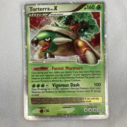 Pokemon Torterra Lv X - Reverse Holo Rare- 122/130 - 2007 Diamond & Pearl - MP - Image 1