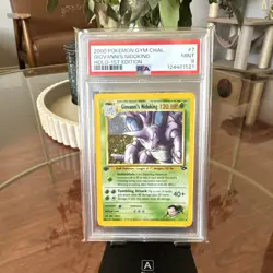 Pokemon Giovanni's Nidoking Gym Challenge 1st Edition Holo Rare #7 PSA 9 Mint - Image 1