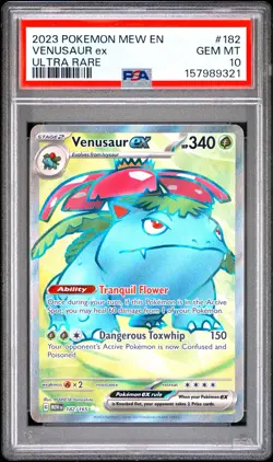 2023 POKEMON MEW EN-151 ULTRA RARE #182 VENUSAUR EX PSA 10 - Image 1