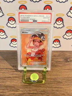 Welder 214/214 Full Art Sun & Moon Unbroken Bonds Pokemon - PSA 10 GEM MT - Image 1