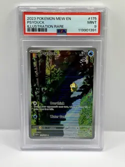 POKEMON TCG PSYDUCK 175/165 SCARLET & VIOLET 151 IR FULL ART PSA 9 MINT - Image 1