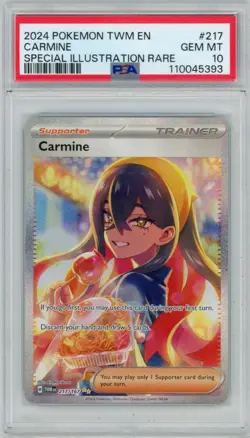 2024 Pokemon Twilight Masquerade Carmine 217/167 Special Illustration PSA 10 - Image 1