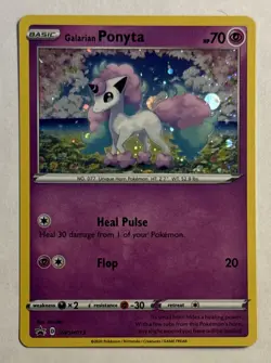 Pokemon TCG Galarian Ponyta SWSH013 Black Star Promo Cosmos Holo Ungraded - Image 1