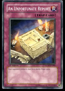 An Unfortunate Report Gladiator's Assault GLAS-EN080 MP YuGiOh TCG | Buy 10 Get - Image 1