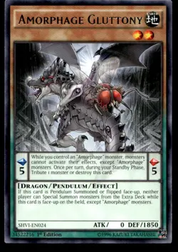 Amorphage Gluttony Shining Victories SHVI-EN024 MP YuGiOh TCG | Buy 10 Get 10 Fr - Image 1