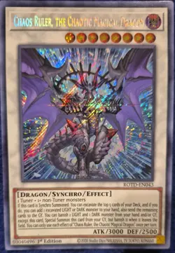 Yugioh Mint/NM 1st Ed Chaos Ruler, the Chaotic Magical Dragon ROTD-EN043 + BONUS - Image 2