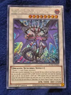 Yugioh Mint/NM 1st Ed Chaos Ruler, the Chaotic Magical Dragon ROTD-EN043 + BONUS - Image 3
