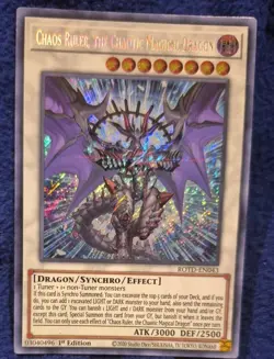 Yugioh Mint/NM 1st Ed Chaos Ruler, the Chaotic Magical Dragon ROTD-EN043 + BONUS - Image 4