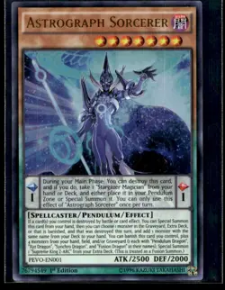 Astrograph Sorcerer Pendulum Evolution PEVO-EN001 MP YuGiOh TCG | Buy 10 Get 10 - Image 1