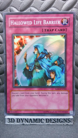 | Yugioh Hallowed Life Barrier SOD-EN060 Super Rare Soul Of The Duelist PL | - Image 1