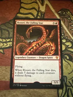 Mtg Magic Card Ryusei The Falling Star Missing Hologram C17 Error Misprint - Image 1