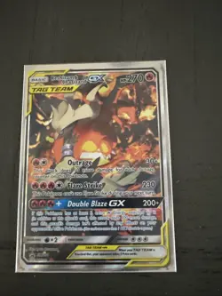 Pokemon Reshiram & Charizard GX SM201 Sun & Moon Black Star Promo Holo Card - Image 1