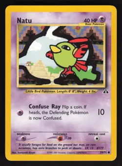Pokemon Neo Discovery #59/75 Natu Card TCCCX - Image 1