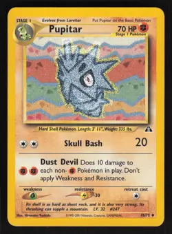 Pokemon Neo Discovery #45/75 Pupitar Card TCCCX A - Image 1