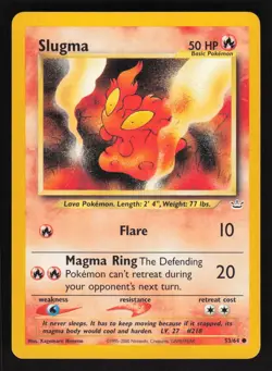 Pokemon Neo Revelation #53/64 Slugma Card TCCCX A - Image 1