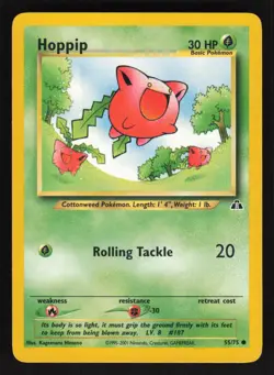 Pokemon Neo Discovery #55/75 Hoppip Card TCCCX A - Image 1