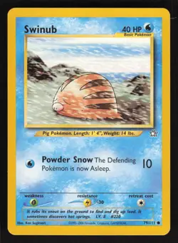 Pokemon Neo Genesis 79/111 Swinub Card TCCCX D - Image 1