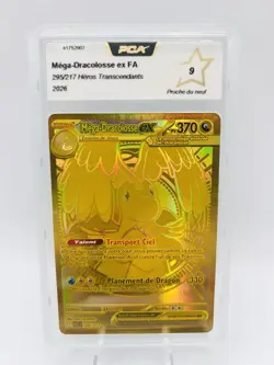 PCA 9 Carte Pokemon Mega-Dracolosse EX 295/217 GOLD ME2.5 Heros Transcendants - Image 2