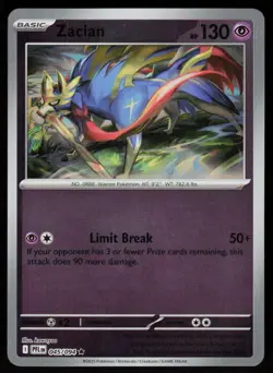 Zacian 045/094 Rare Phantasmal Flames Pokemon Reverse Holo Near Mint - Image 1