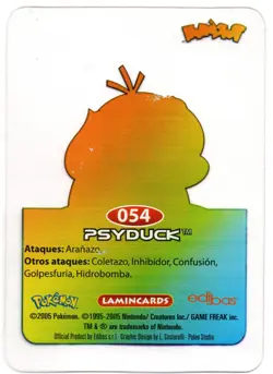 PSYDUCK #054 LAMINCARD COLECCION POKEMON LAMINCARDS 2005 EDIBAS (USADA) - Image 2