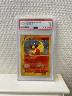 2003 Pokemon Skyridge Flareon H7/H32 Holo Rare PSA 5 WOTC Eeveelution - Image 1