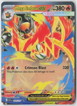 Mega Emboar ex 031/217 Double Rare Ascended Heroes Pokemon Near Mint - Image 1